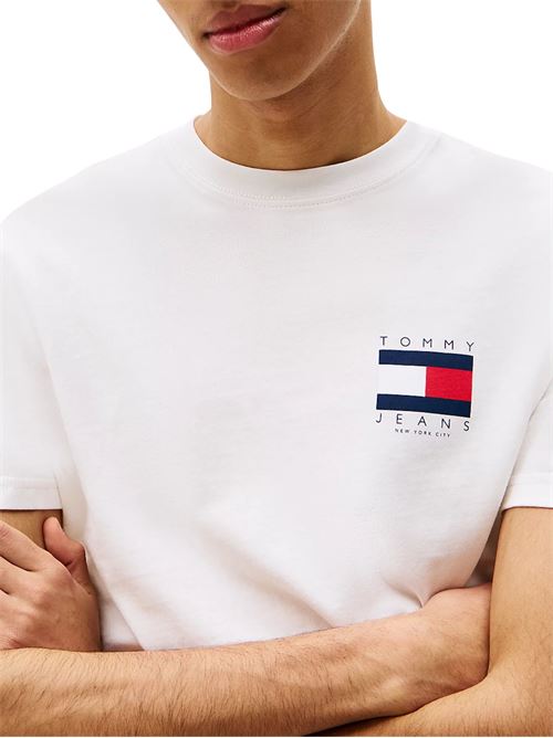 T-shirt bianca in cotone Tommy Jeans | DM0DM21910YBL